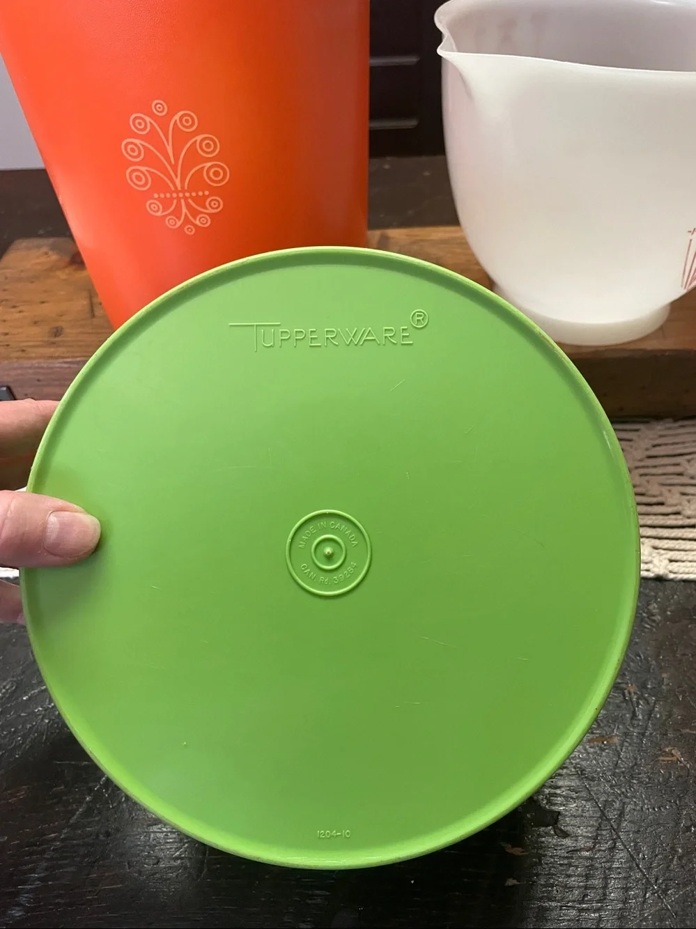Vintage Tupperware Orange Decorative Kitchen Canister Set (4) with Bonus Items